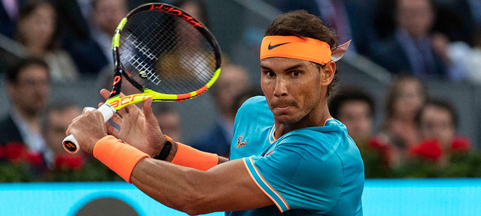 Nadal during a match against Tiafoe in the 2019 edition