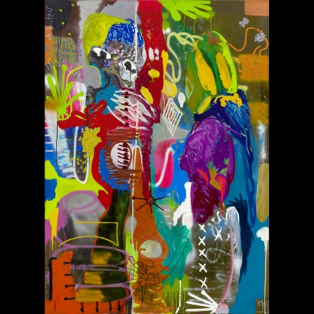 André Butzer, Eis, bitte!, 1999 Acrylique sur toile. 210 x 150 cm