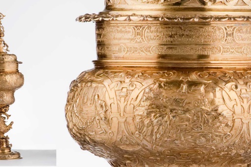 Imhoff Cup. Entire piece and detail.