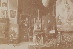 Detail: 'Studio of Federico Madrazo in Madrid', Alfonso Roswag (1833-1900). Gelatin paper, 1893 Acquired in 2006 HF-632