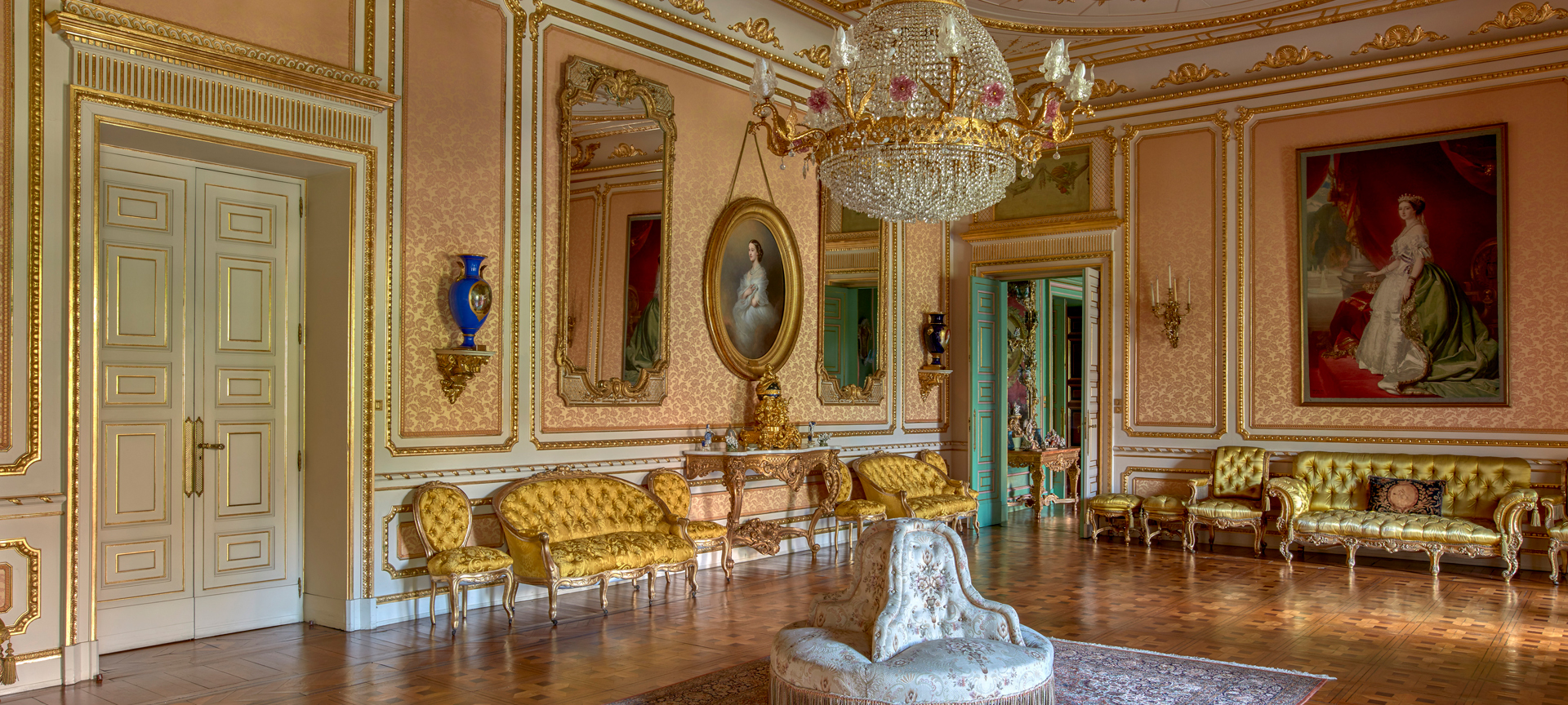 The ballroom at the Liria Palace. The ballroom at the Liria Palace.
