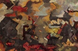 - Audrey Flack. Paysage expressionniste abstrait (avec nuages), 1951. Huile sur toile, 74,93 x 101,6 cm. Musée FAMM, Mougins (Collection Levett)
