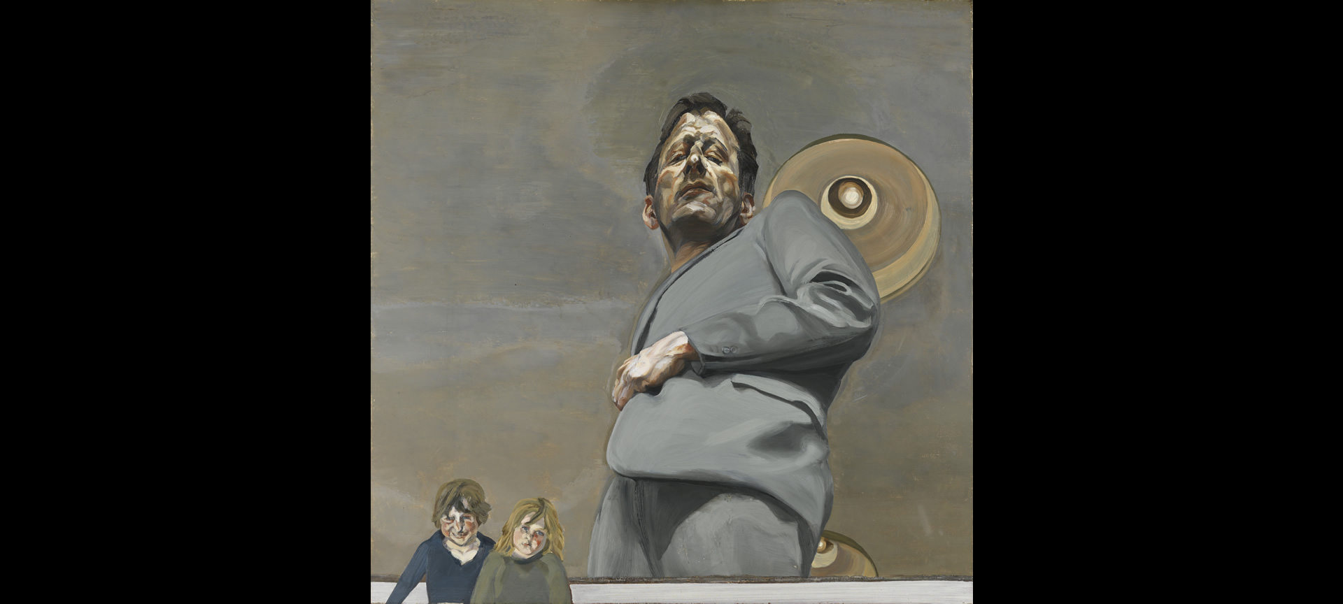 Reflejo con dos niños (Autorretrato), 1965. Lucian Freud. Reflejo con dos niños (Autorretrato), 1965. Lucian Freud.