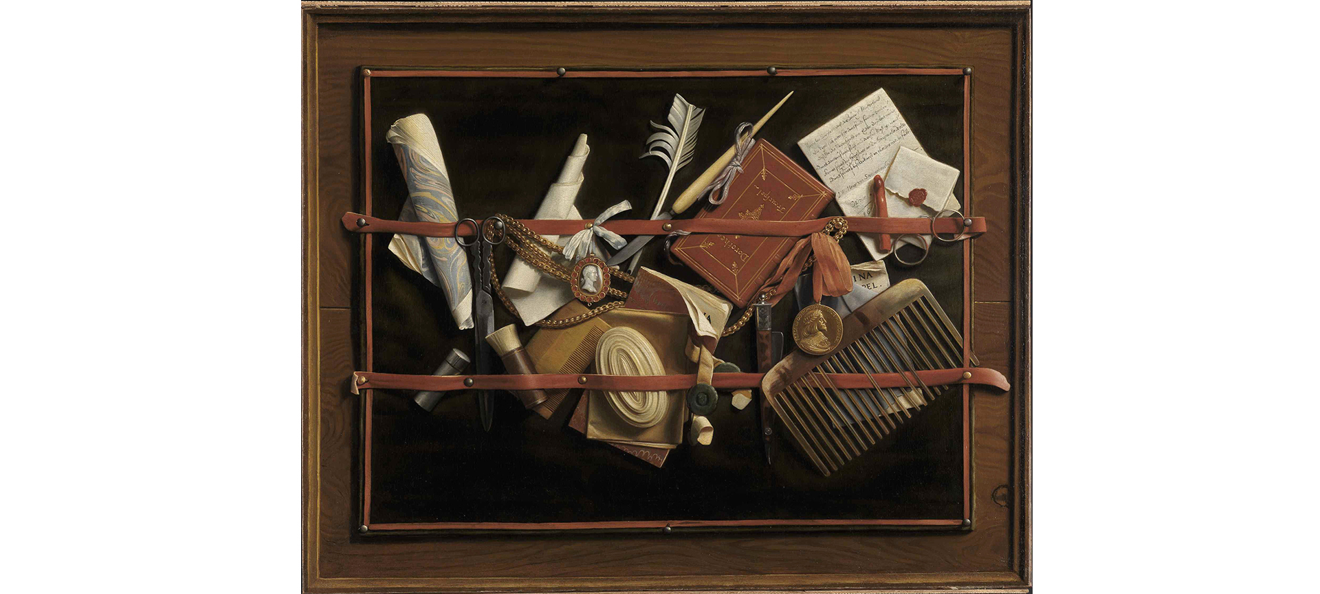 Samuel van Hoogstraten Trompe l’Oeil still life, 1666-1678. Oil on canvas. 63 x 79 cm. Samuel van Hoogstraten Trompe l’Oeil still life, 1666-1678. Oil on canvas. 63 x 79 cm.