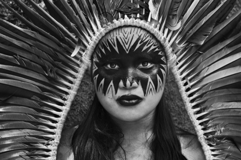 Yawanawá indigenous woman. State of Acre, Brazil, 2016.
