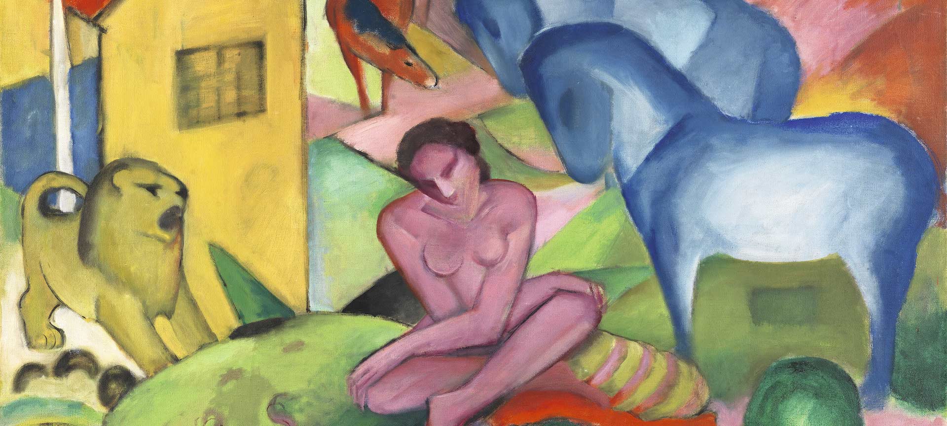 Franz Marc. Der Traum, 1912. Öl auf Leinwand, 100,5 x 135,5 cm. Nationalmuseum Thyssen-Bornemisza, Madrid. Franz Marc. Der Traum, 1912. Öl auf Leinwand, 100,5 x 135,5 cm. Nationalmuseum Thyssen-Bornemisza, Madrid.