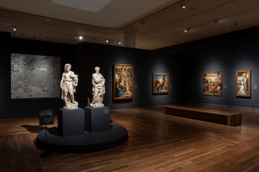 Veduta delle sale della mostra "Un altro Rinascimento", nel Museo del Prado di Madrid
