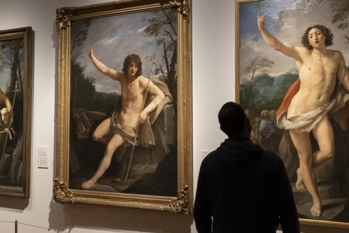 Imagem das salas da exposição Guido Reni