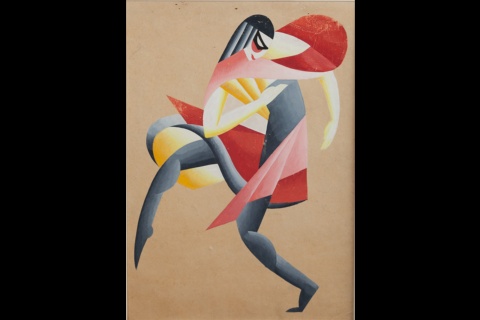 Vadym Meller Szkic do choreografii „Maski” dla szkoły baletowej Bronisławy Niżyńskiej, Kijów, 1919