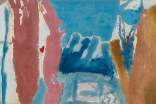 Helen Frankenthaler. Open Wall, 1953. Oil on canvas, 136.5 x 332.7 cm. Helen Frankenthaler Foundation, New York