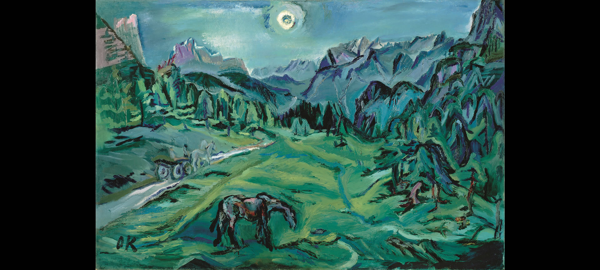 Oskar Kokoschka. Dolomitenlandschaft, Tre Croci (Tre Croci - Dolomitenlandschaft), 1913. Öl auf Leinwand. 80 x 120,1 cm. Leopold Museum, Wien Oskar Kokoschka. Dolomitenlandschaft, Tre Croci (Tre Croci - Dolomitenlandschaft), 1913. Öl auf Leinwand. 80 x 120,1 cm. Leopold Museum, Wien