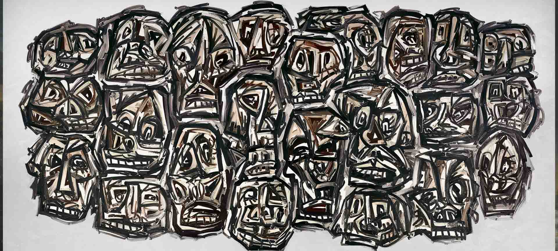 Antonio Saura Karl-Johann Strasse II, 1997. Oil on canvas. 200 x 400 cm. Guggenheim Museum Bilbao Antonio Saura Karl-Johann Strasse II, 1997. Oil on canvas. 200 x 400 cm. Guggenheim Museum Bilbao
