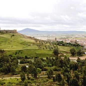Panorámica del castillo de Medellín