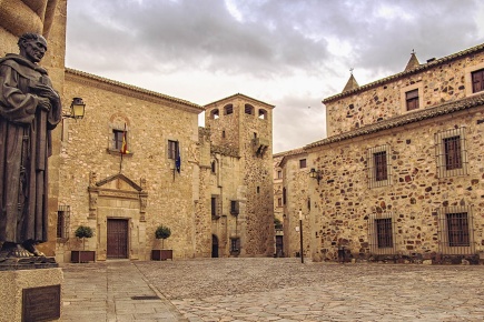 Plaza de Santa María de Cáceres (Extremadura)