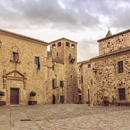 Santa María Square in Cáceres (Extremadura)