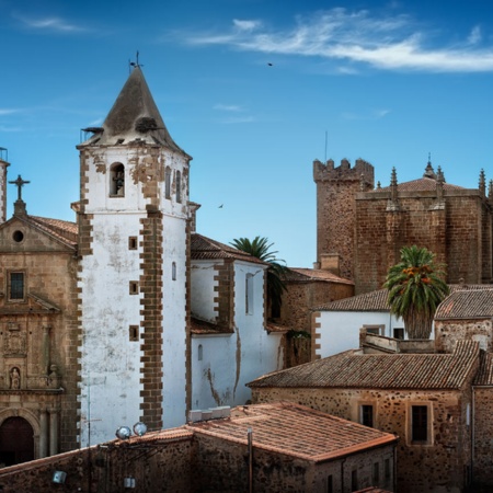 Blick auf Cáceres, Extremadura