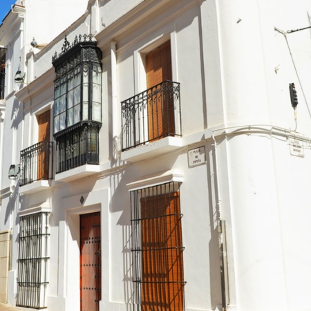 Calle en el centro de Almendralejo