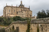 Stone bridge and Cathedral of Santa María de la Asunción in Coria (Cáceres, Extremadura)