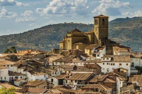 Veduta generale di Hervás, a Cáceres (Estremadura)