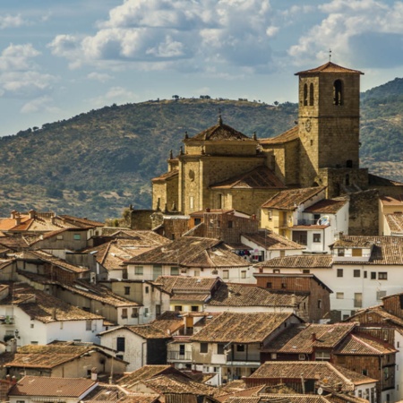Veduta generale di Hervás, a Cáceres (Estremadura)