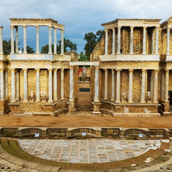 Roman Theatre of Merida in Badajoz, Extremadura
