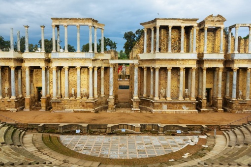 エクストレマドゥーラ州バダホス県メリダの古代ローマ劇場