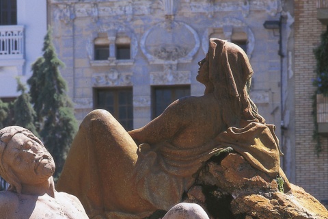 Detail of the Monument to Water and Earth in Don Benito