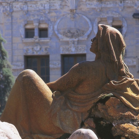 Detail of the Monument to Water and Earth in Don Benito