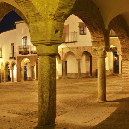 Plaza Chica de Zafra square (Badajoz, Extremadura)