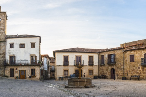 Plaza Mayor in San Martín de Trevejo (Cáceres, Extremadura)
