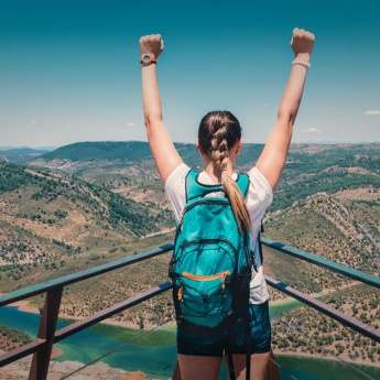 Turista en Monfragüe, Extremadura