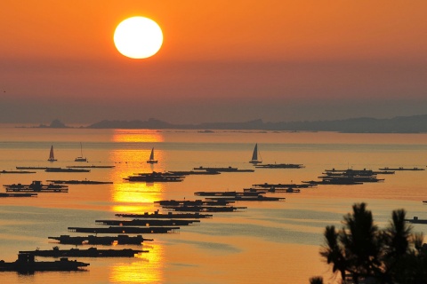 Atardecer en las Rías Baixas, Pontevedra