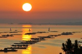 Coucher de soleil dans les Rías Baixas, province de Pontevedra