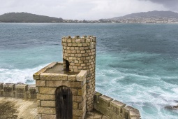 View of Baiona (Pontevedra, Galicia) from Fort Monterreal
