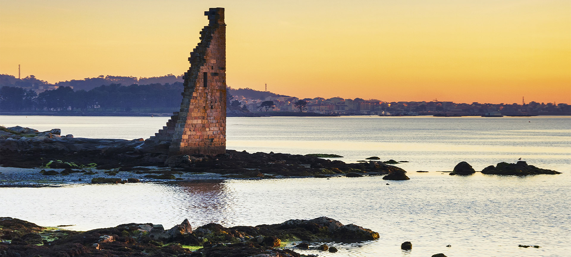 Ruins of San Sadurniño Tower in Cambados (Pontevedra, Galicia)
