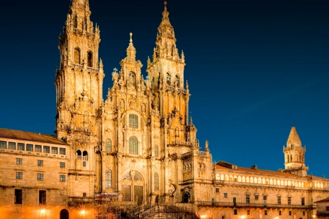 La cathédrale de Saint-Jacques-de-Compostelle (Galice)