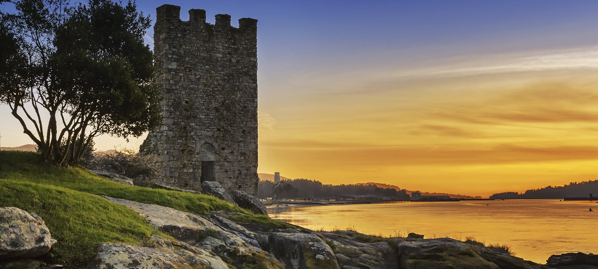 The Western Towers of Catoira in Pontevedra (Galicia)