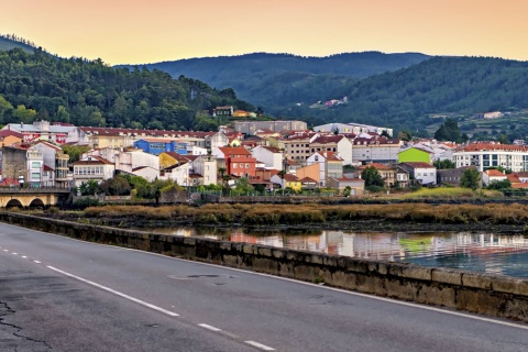 Panoramic view of Noia (A Coruña, Galicia)