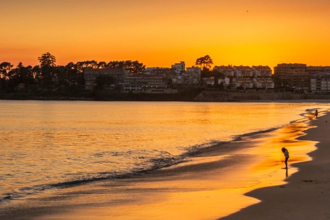 Vista panorâmica de Sanxenxo (Pontevedra, Galícia)