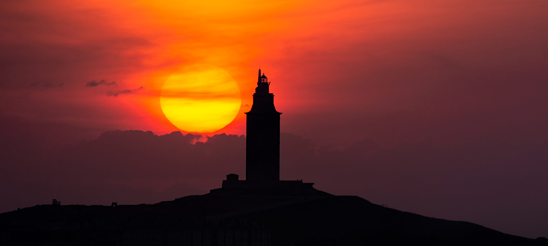 Tower of Hercules at sunset, Galicia Tower of Hercules at sunset, Galicia