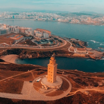 Panoramic view of A Coruña