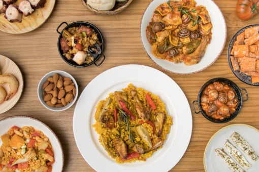 Diferentes platos y productos típicos de la región de Murcia