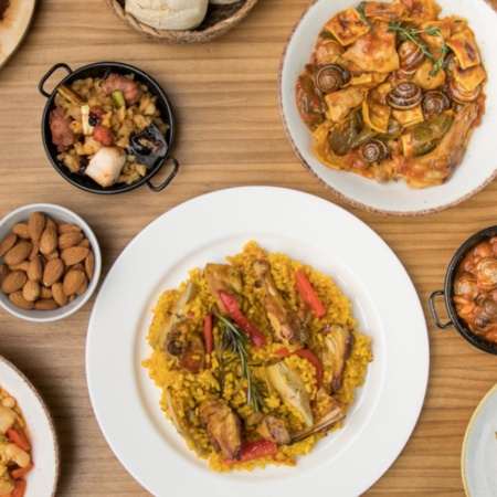 Different traditional dishes and products from the region of Murcia