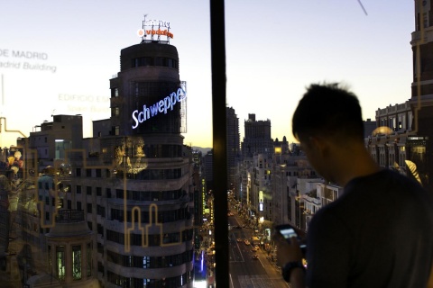 Vistas de la plaza de Callao desde una terraza