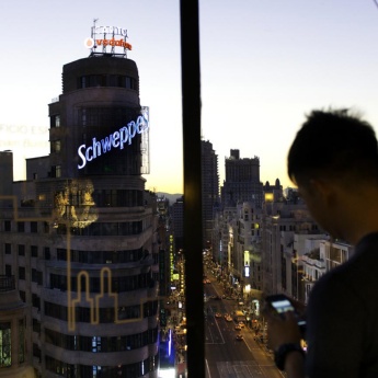 Views over the Plaza de Callao square from a terrace