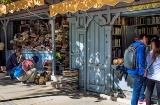 Views of the kiosks in Cuesta Moyano, Madrid