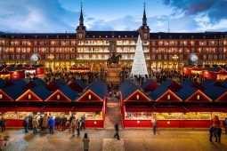 Marché de Noël sur la Plaza Mayor de Madrid