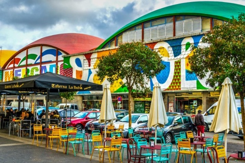 La Cebada Market in La Latina district. Madrid