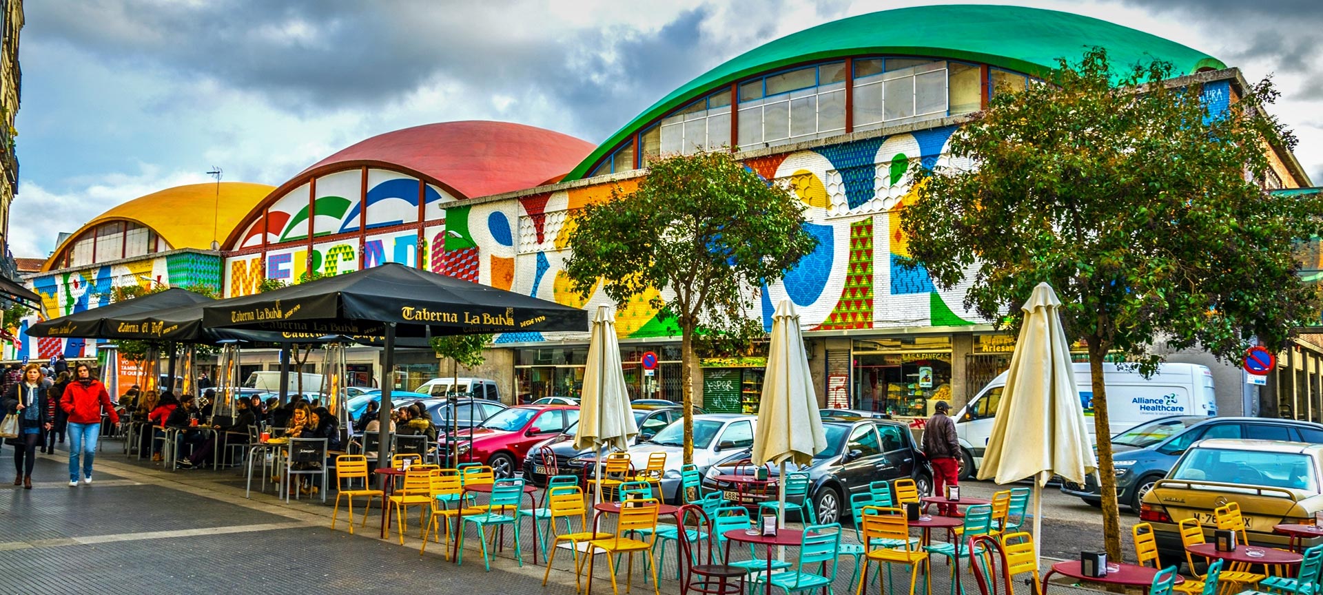 La Cebada Market in La Latina district. Madrid