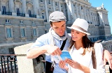 Couple at the Royal Palace in Madrid